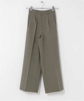 打褶設計簡約長褲(可成套搭配)(苔蘚灰-36-其他灰色)