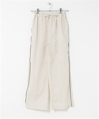 直條紋輕便長褲(象牙白-one-IVORY)