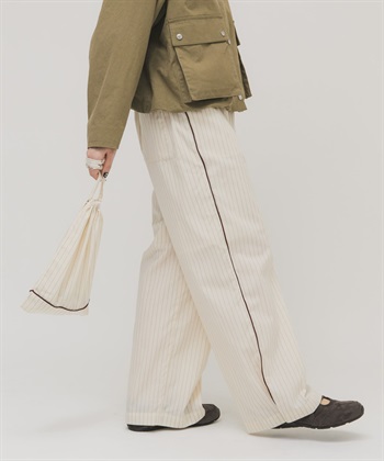 直條紋輕便長褲