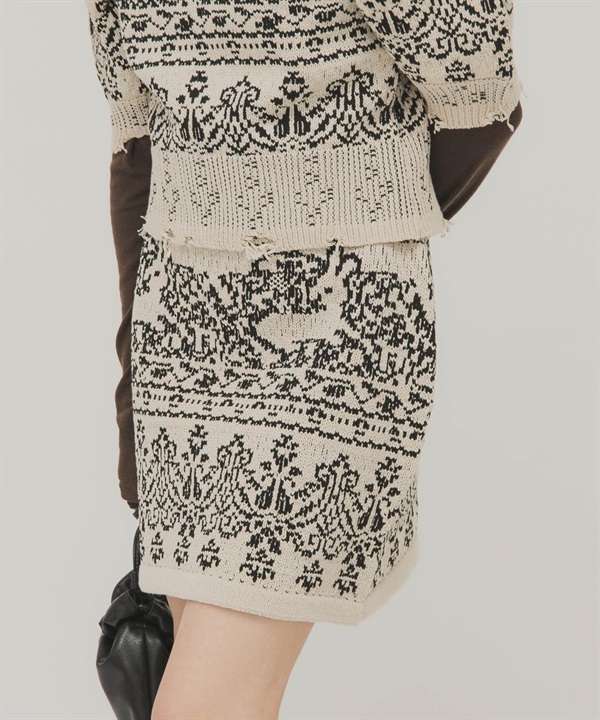 緹花針織裙(可成套搭配)