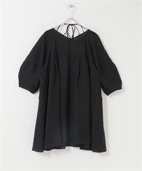 綁帶設計迷你洋裝(黑色-one-BLACK)