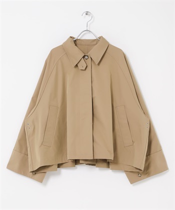 立領斗篷大衣(膚色-one-BEIGE)