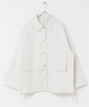 口袋細節夾克(米色-one-OFF WHITE)