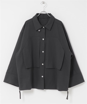 口袋細節夾克(炭灰色-one-CHARCOAL GRAY)