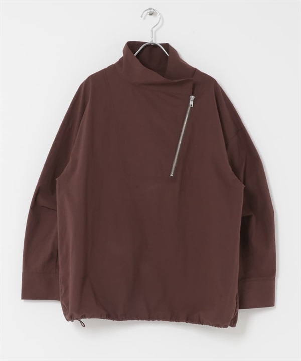 斜拉鍊套頭外套(酒紅色-one-BORDEAUX)
