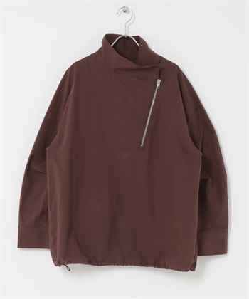 斜拉鍊套頭外套(酒紅色-one-BORDEAUX)