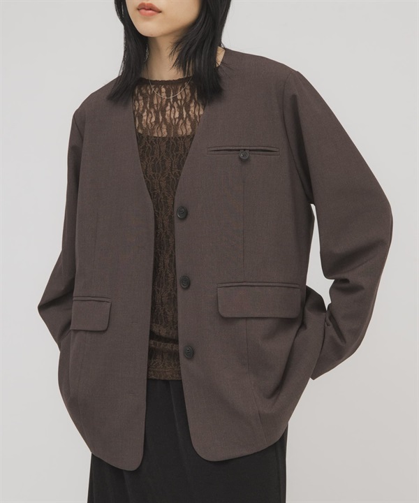 無領設計西裝外套(可成套搭配)