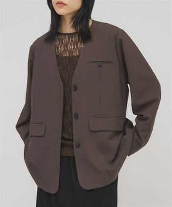 無領設計西裝外套(可成套搭配)