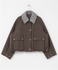 2WAY領片氣球夾克(棕色-one-BROWN)