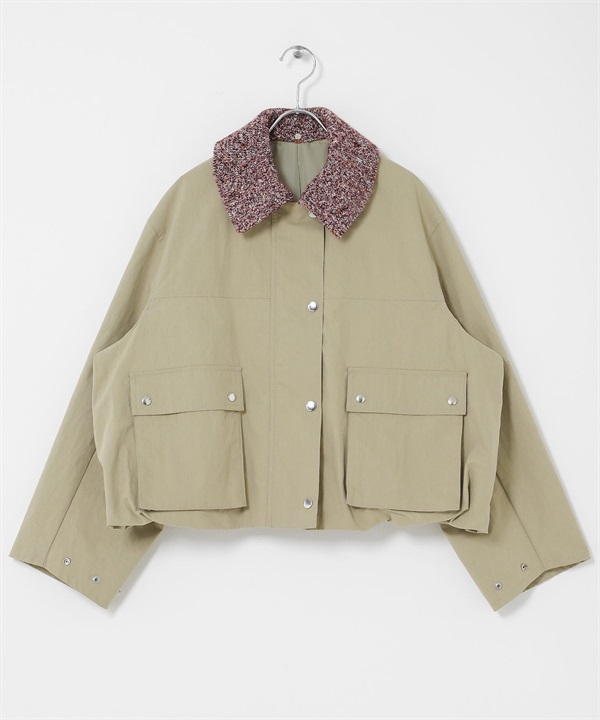 2WAY領片氣球夾克(米黃色-one-其他膚色)