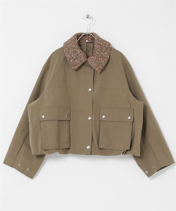 2WAY領片氣球夾克(卡其綠-one-KHAKI)