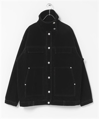 高領牛仔外套(黑色-one-BLACK)