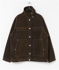 高領牛仔外套(棕色-one-BROWN)