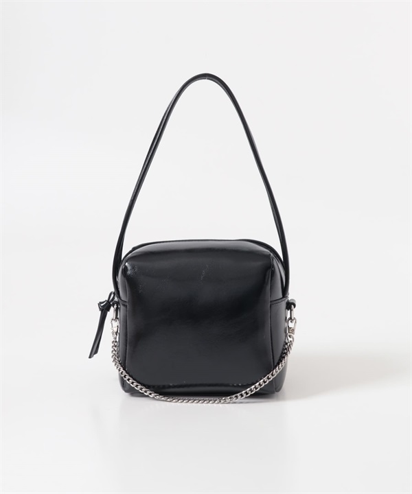 附鍊條方包(黑色-one-BLACK)