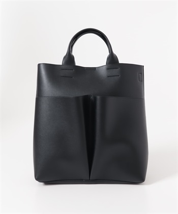大口袋輕便托特包(黑色-one-BLACK)