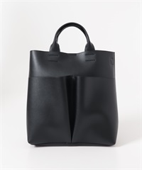 大口袋輕便托特包(黑色-one-BLACK)