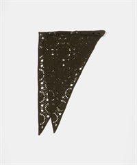 鈎針蕾絲三角巾(深棕色-one-DARK BROWN)