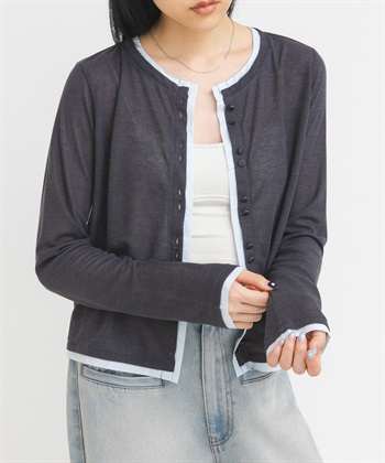 層次感開襟衫