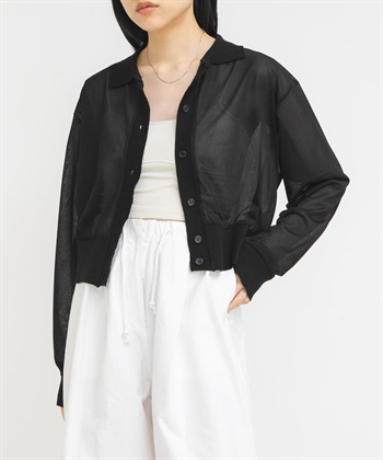 透膚襯衫開襟衫