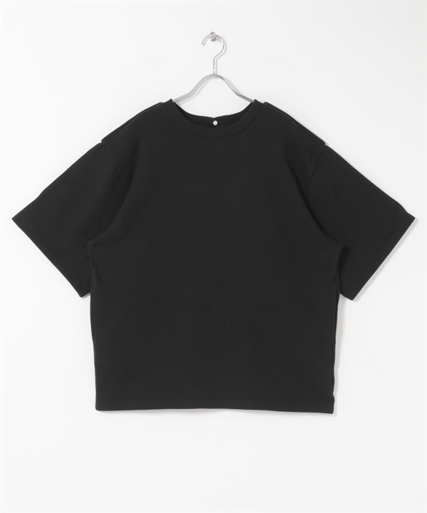 露背寬版休閒上衣(黑色-one-BLACK)