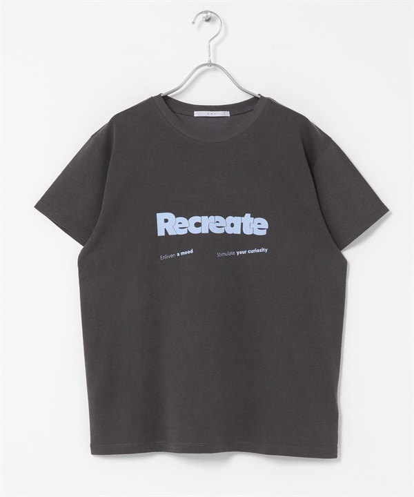 LOGO印花T恤(炭灰色-one-CHARCOAL GRAY)