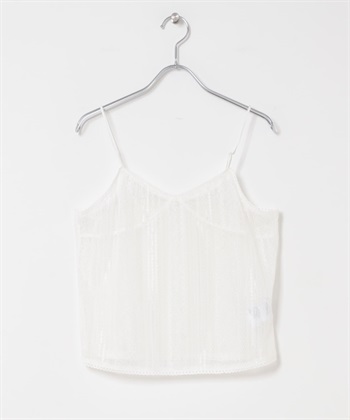 蕾絲細肩帶背心(米色-one-OFF WHITE)