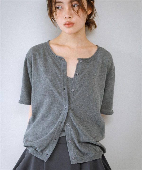 【成套組合】針織背心 x 短袖開襟衫