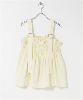 荷葉邊碎褶背心(象牙白-one-IVORY)