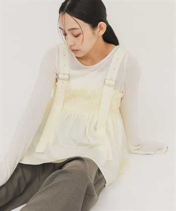 荷葉邊碎褶背心