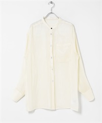 光澤感透膚襯衫(象牙白-one-IVORY)