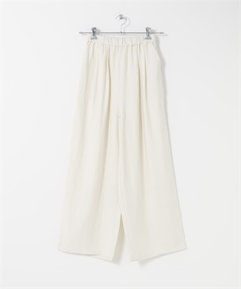 滾邊輕便長褲(象牙白-one-IVORY)