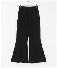 輕便羅紋喇叭褲(黑色-one-BLACK)