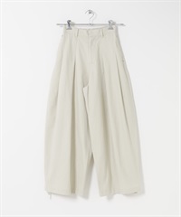 仿舊感打褶寬褲(象牙白-36-IVORY)