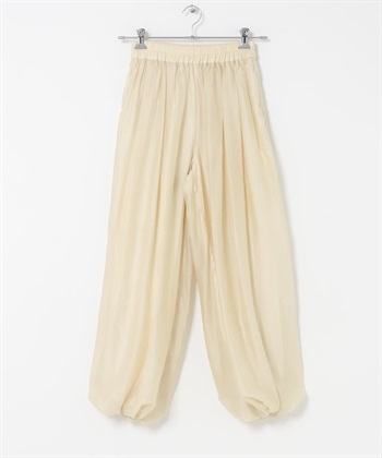 透膚氣球剪裁長褲(象牙白-one-IVORY)