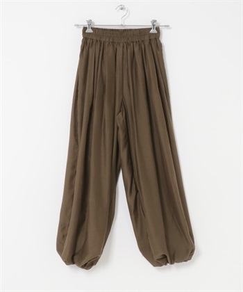 透膚氣球剪裁長褲(棕色-one-BROWN)