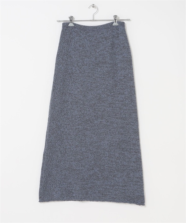 混色紗羅紋針織裙(藍色-one-其他藍色)