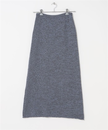 混色紗羅紋針織裙(藍色-one-其他藍色)