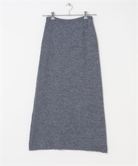 混色紗羅紋針織裙(藍色-one-其他藍色)