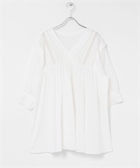 2WAY蕾絲拼接迷你洋裝(米色-one-OFF WHITE)
