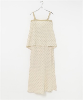 【成套組合】多穿法細肩帶背心 × 長裙(膚色-one-其他膚色)