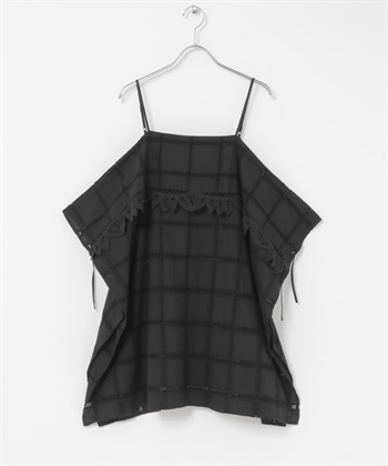 2WAY鏤空蕾絲刺繡洋裝(黑色-one-BLACK)