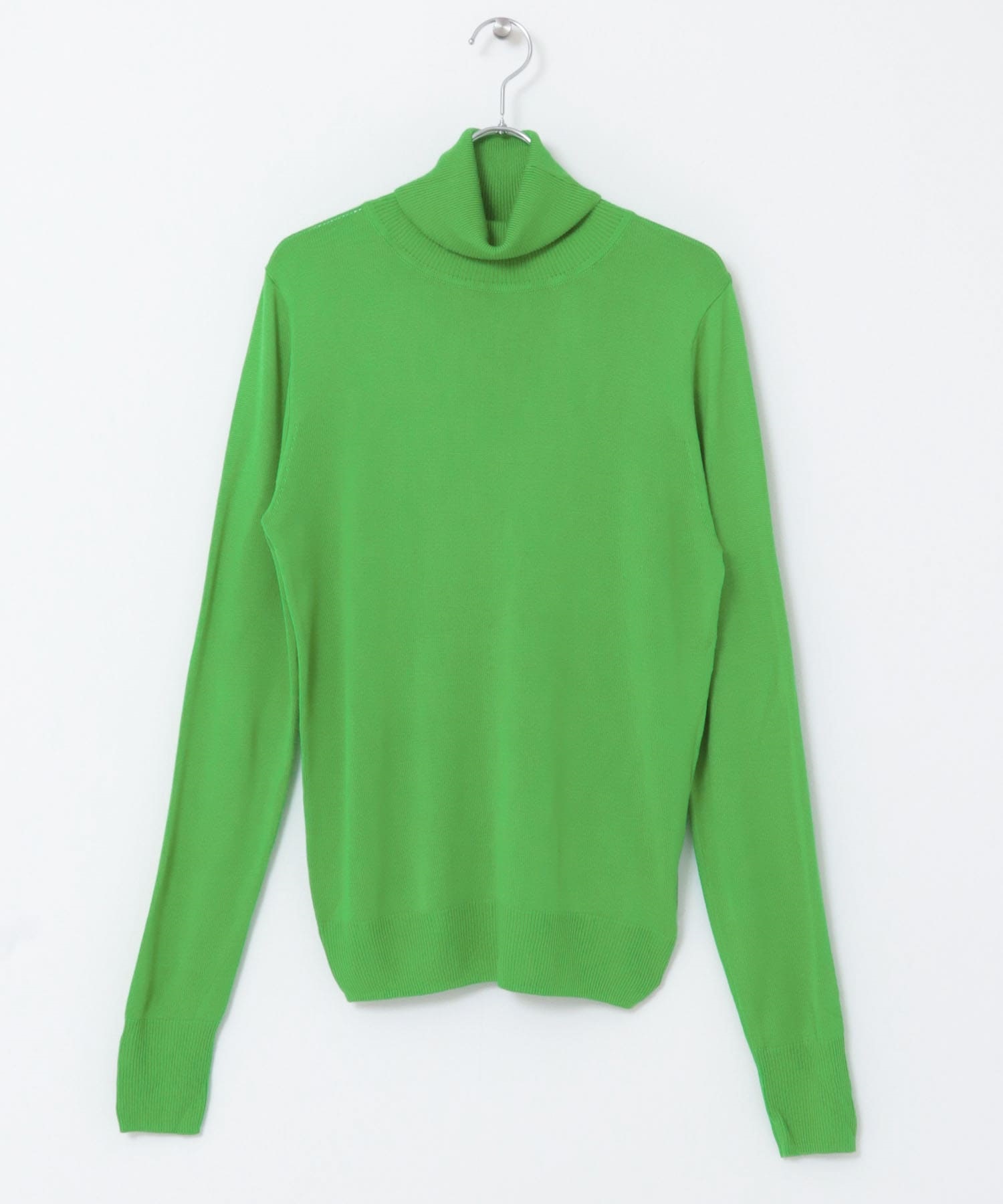 高領合身針織衫(綠色-one-GREEN)