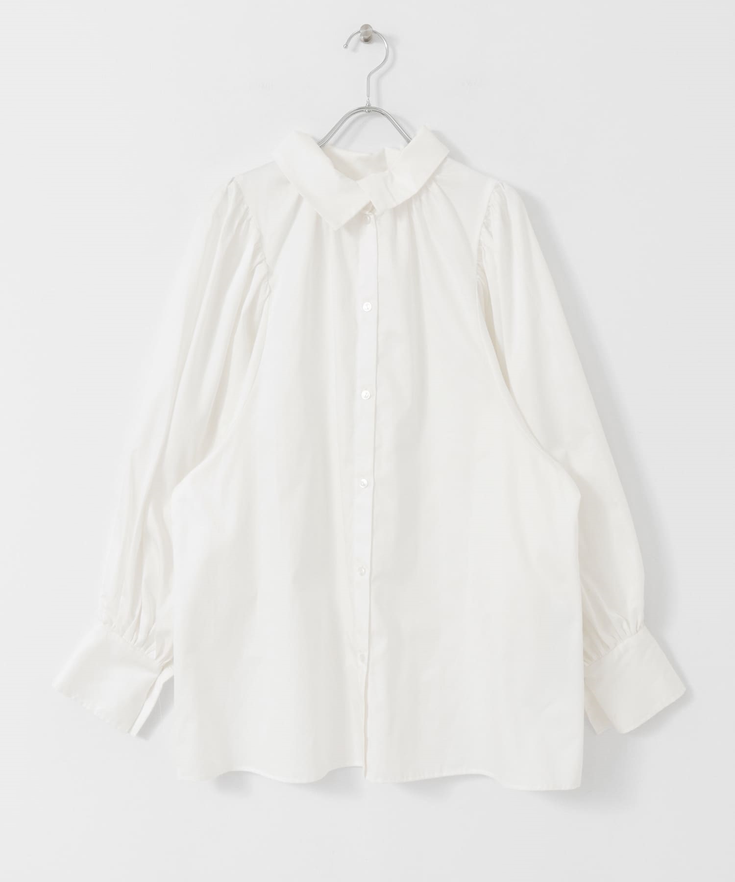 2WAY蓬袖罩衫(米色-one-OFF WHITE)