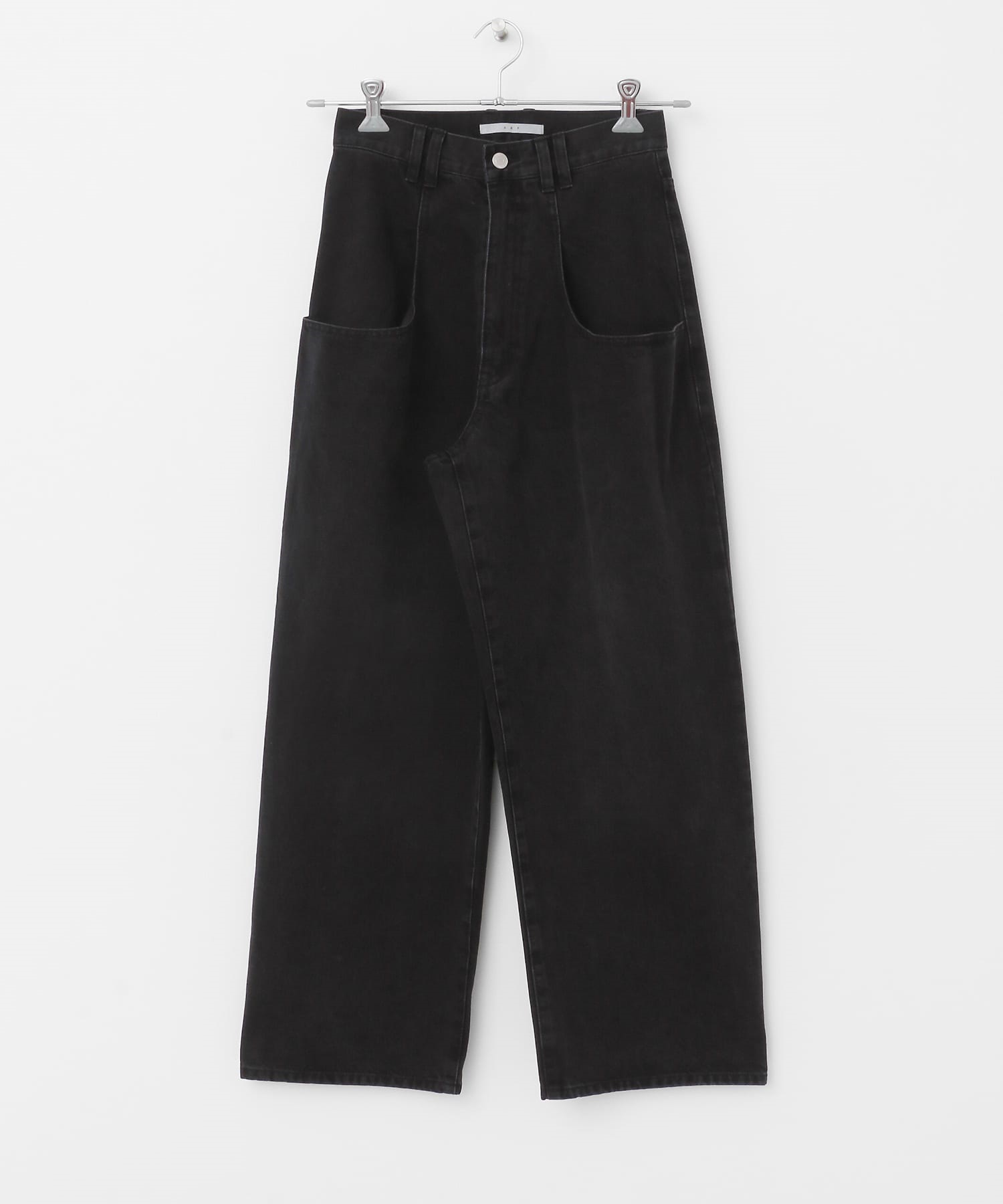 【新色追加】大口袋設計牛仔褲(黑色-34-BLACK)