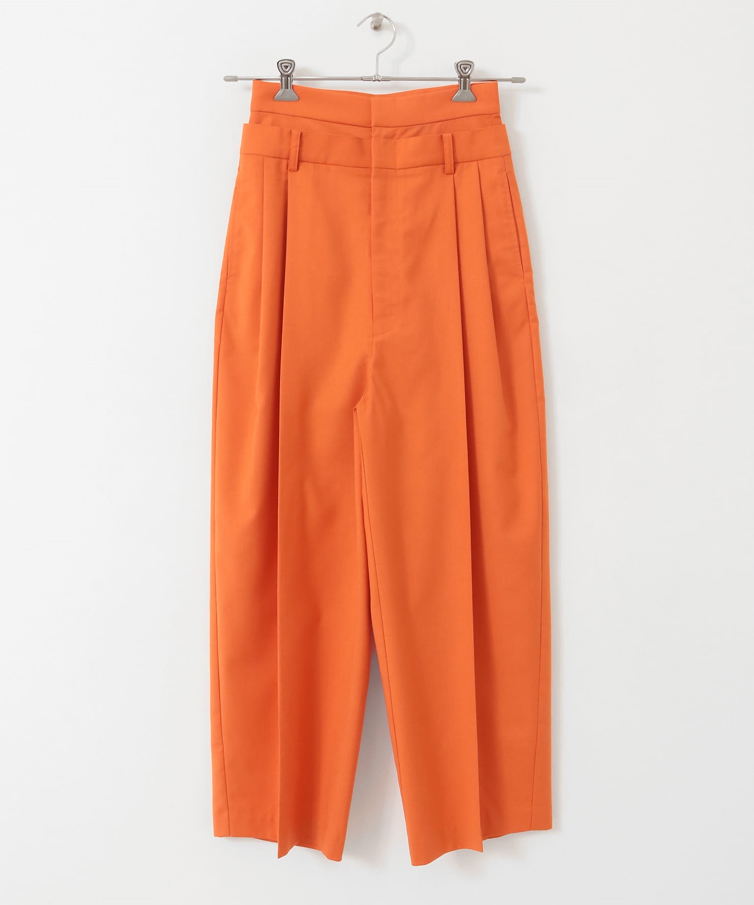腰頭層次設計長褲(橘色-36-ORANGE)