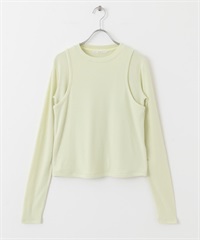 層次感設計長袖T恤(淡綠色-one-其他綠色)