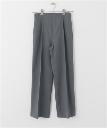 細褶直筒褲(灰色-36-GRAY)