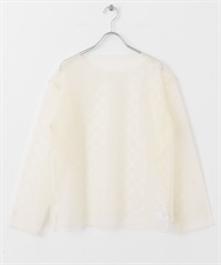 雙面穿薄紗層次上衣(米色x米色-one-其他白色)