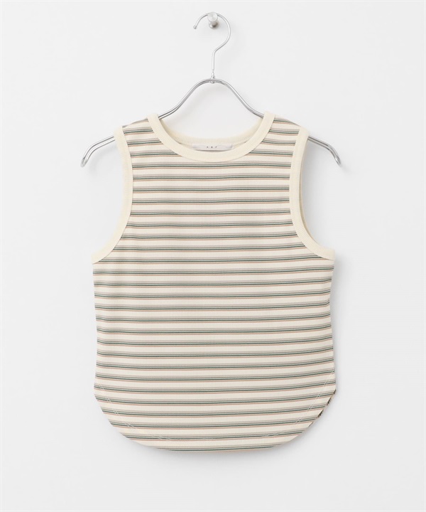 短版坦克背心(象牙白條紋-one-其他白色)