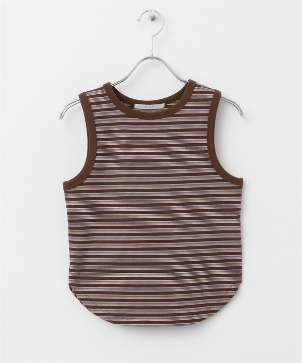 短版坦克背心(棕色條紋-one-其他棕色)